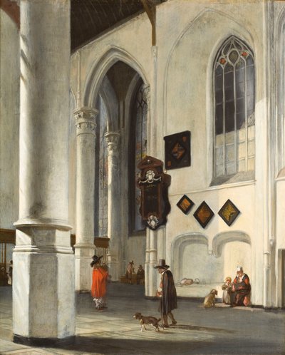 Interior of the Old Church at Delft by Emanuel de Witte